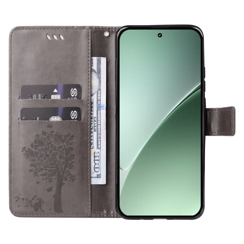 Folio Deksel Til Xiaomi 15 Pro Katt Og Tre