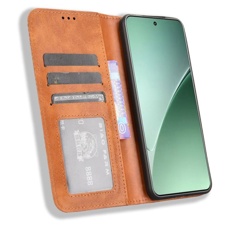 Folio Deksel Til Xiaomi 15 Pro Vintage-kant