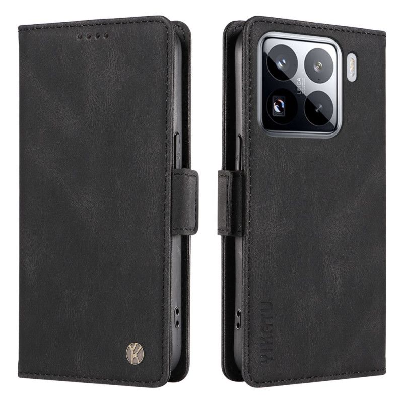 Folio Deksel Til Xiaomi 15 Pro Yikatu Semsket Skinneffekt