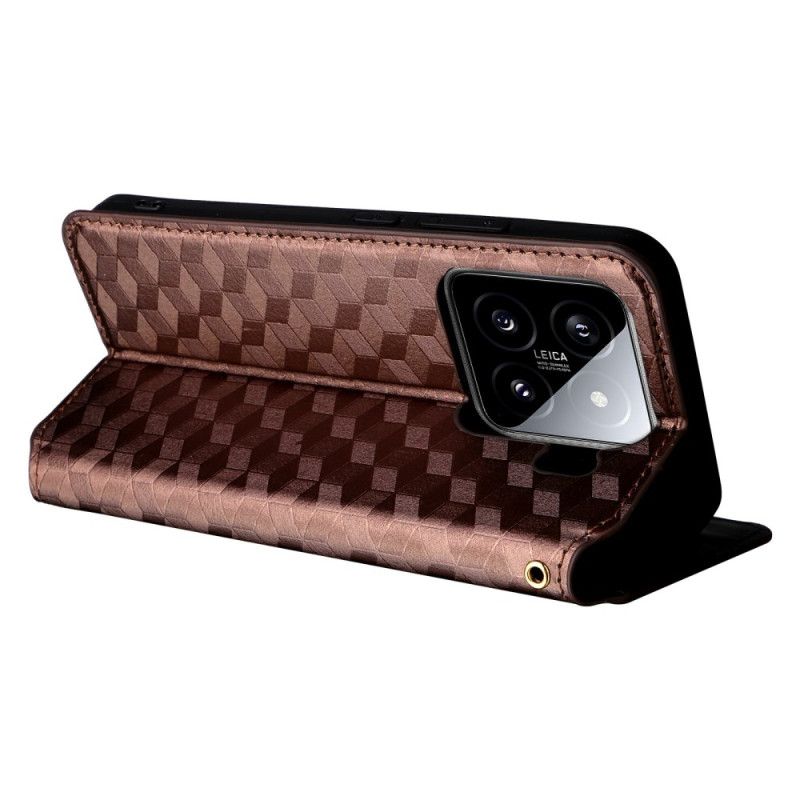 Folio Deksel Xiaomi 15 Pro 3d-mønster Beskyttelse Deksel