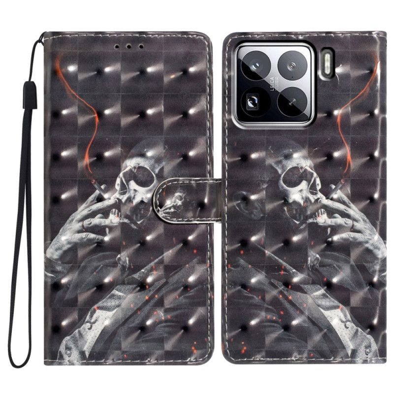 Folio Deksel Xiaomi 15 Pro 3d-røkende Skjelett