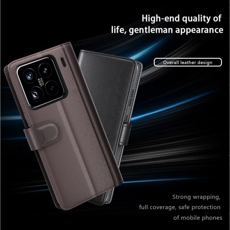 Folio Deksel Xiaomi 15 Pro Ekte Lær