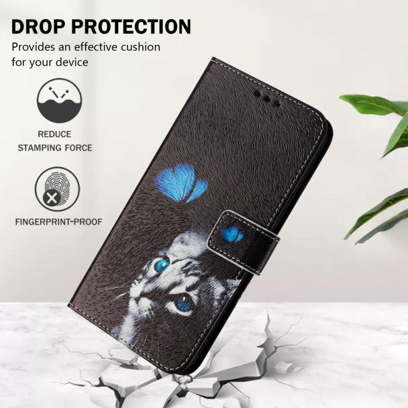 Folio Deksel Xiaomi 15 Pro Sommerfugl Og Katt