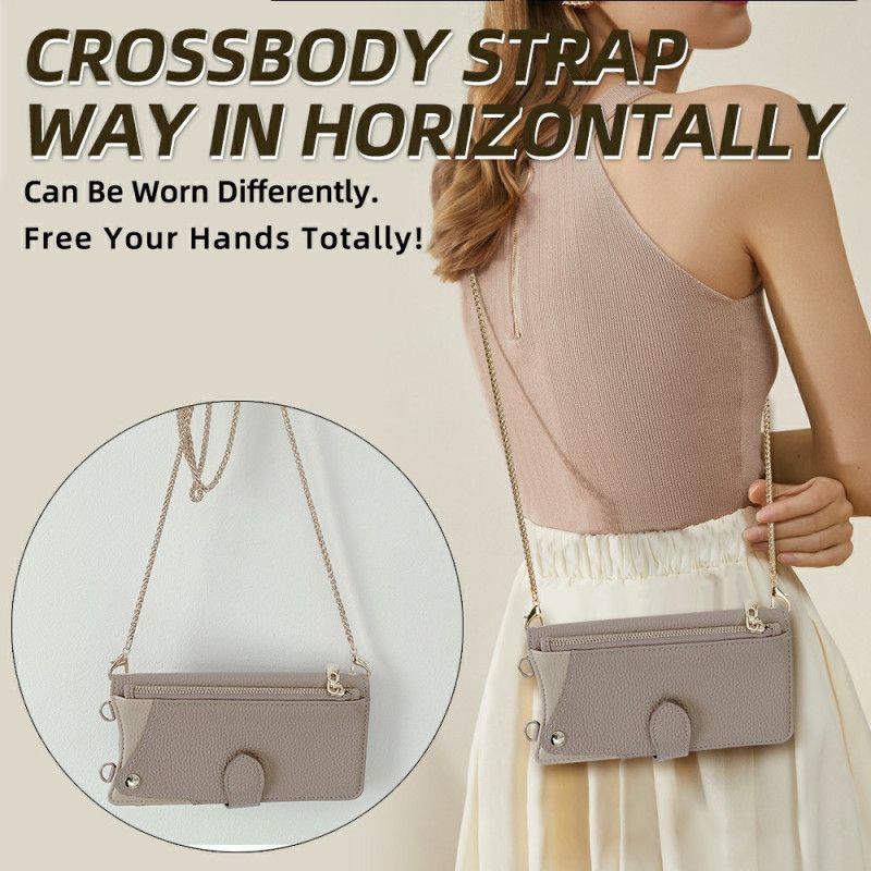 Lærdeksel Folio Deksel Xiaomi 15 Pro Mobildeksel Lommebok Og Kjede