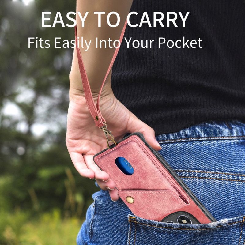 Deksel Poco X7 5g Kortholder Og Snor I Læreffekt