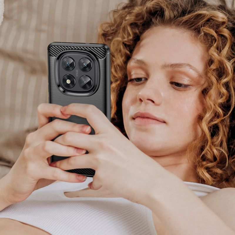 Deksel Til Poco X7 5g Børstet Karbonfiber