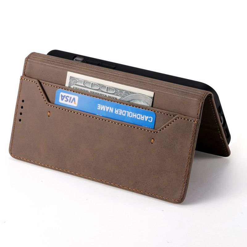 Folio Deksel Lær Poco X7 5g Mobildeksel Vintage Skinneffekt