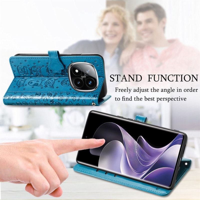 Folio Deksel Poco X7 5g Animerte Dyr Beskyttelse Deksel