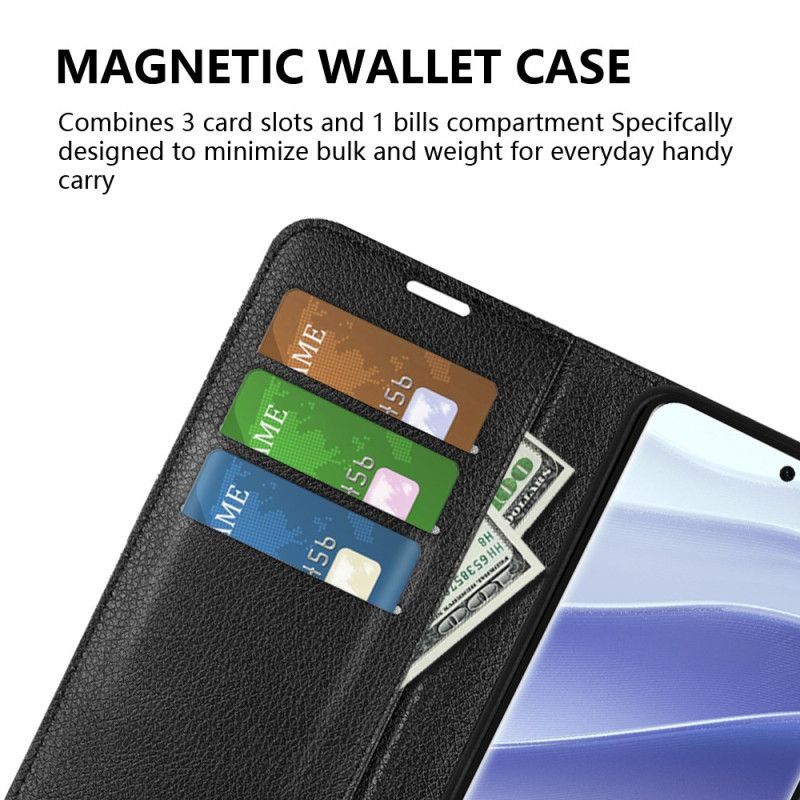 Folio Deksel Poco X7 5g Klassisk Litchi-kunstskinn