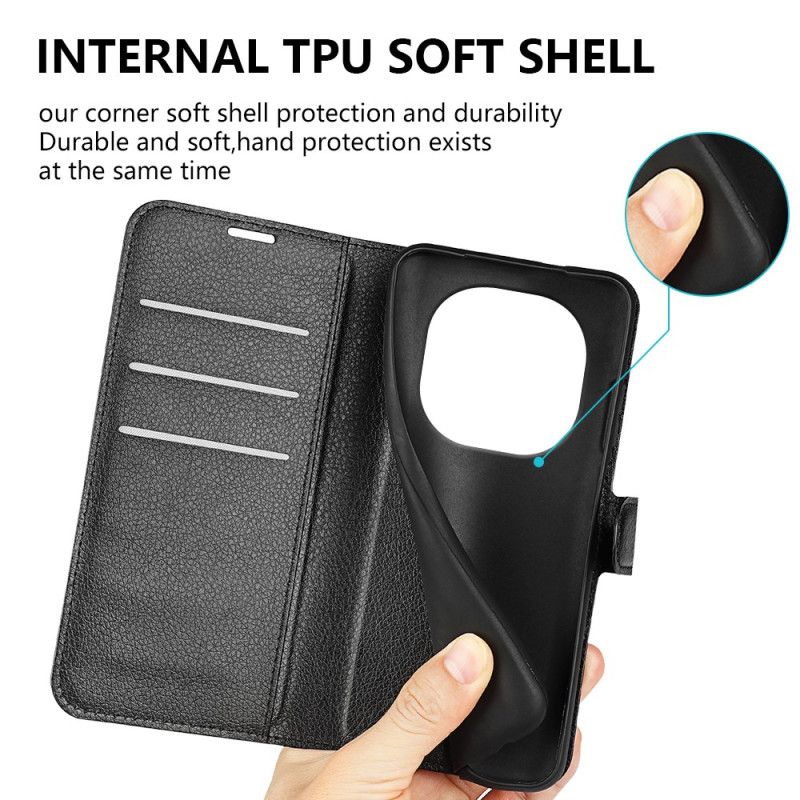 Folio Deksel Poco X7 5g Klassisk Litchi-kunstskinn