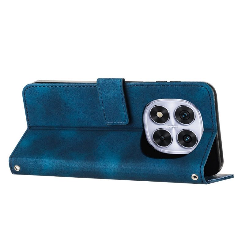 Lærdeksel Folio Deksel Poco X7 5g Mobildeksel Linjer Med Semsket Skinneffekt