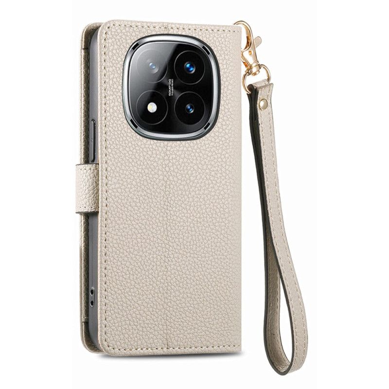 Lærdeksel Folio Deksel Poco X7 5g Mobildeksel Rfid-blokkerende Hjertemønster