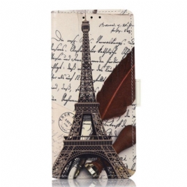 Folio Deksel Til Motorola Edge 40 Pro Poetens Eiffeltårn