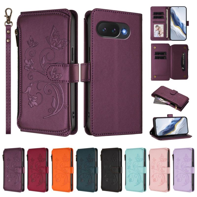 Folio Deksel Google Pixel 10a Lommebok Med Blomsterdesign