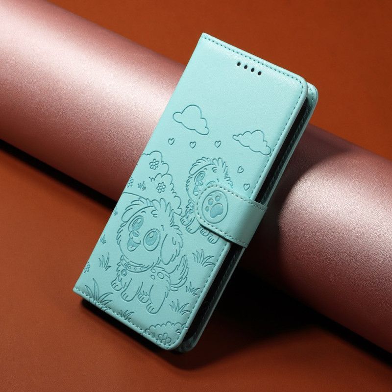 Folio Deksel Google Pixel 10a Rfid-beskyttelse Og Hundemønster Beskyttelse Deksel