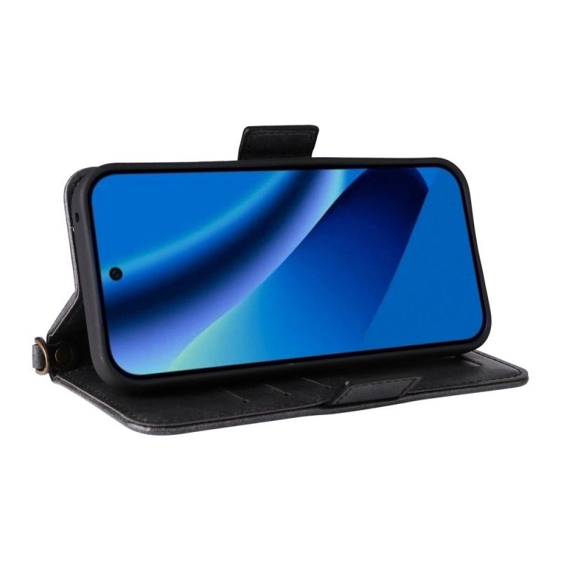 Folio Deksel Google Pixel 10a Vintage Lommebok Og Skulderstropp