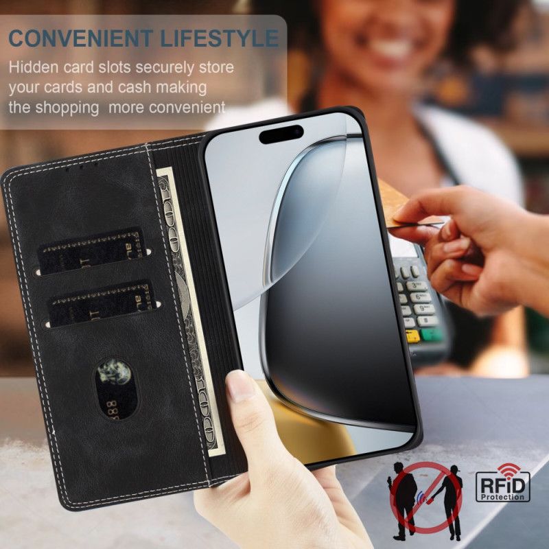 Folio Deksel Lær Google Pixel 10a Mobildeksel Tofarget Rfid-blokkering