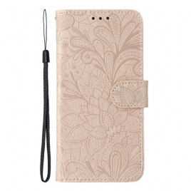 Lærdeksel Folio Deksel Google Pixel 10a Blonder Blomster