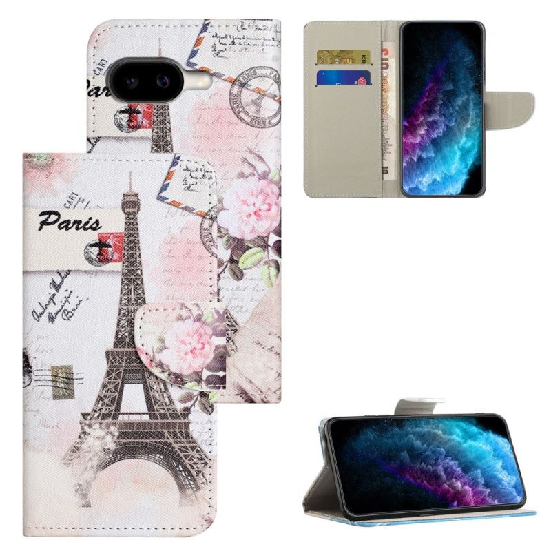 Lærdeksel Folio Deksel Google Pixel 10a Eiffeltårnet