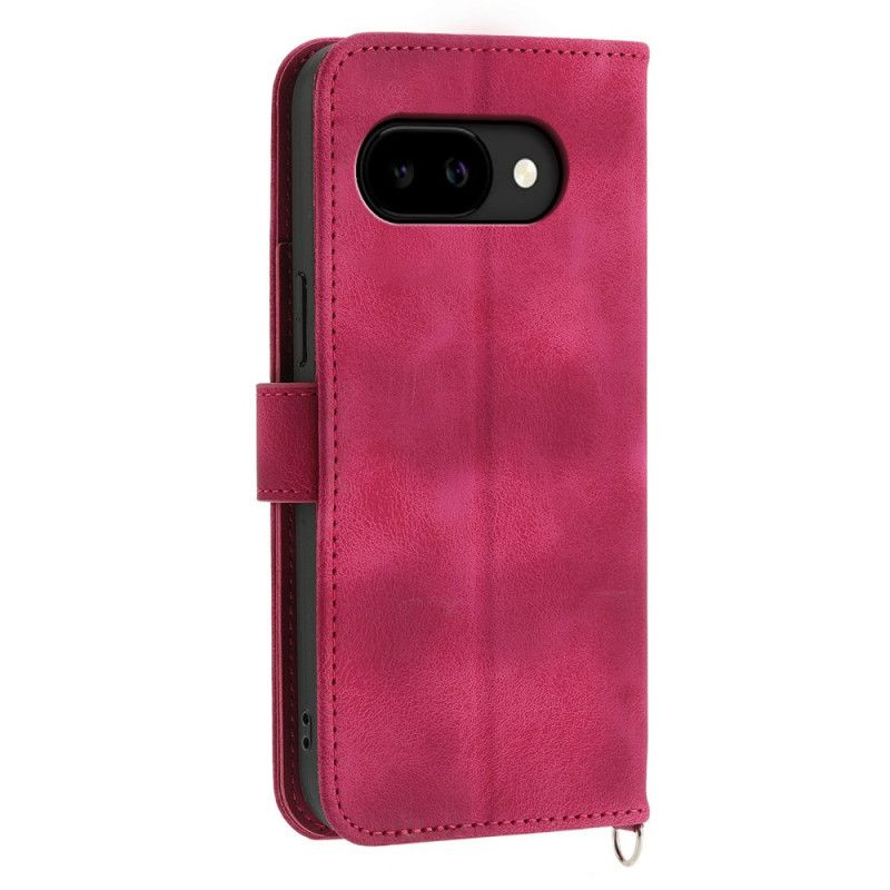 Lærdeksel Folio Deksel Google Pixel 10a Mandala-mønster I Semsket Skinn Med Skulderstropp