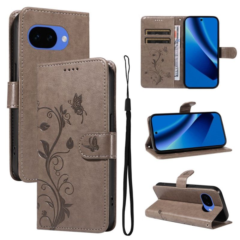 Lærdeksel Folio Deksel Google Pixel 10a Mobildeksel Blomstermønster