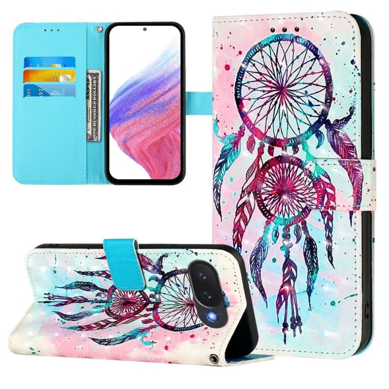 Lærdeksel Folio Deksel Google Pixel 10a Mobildeksel Fargerik Drømmefanger