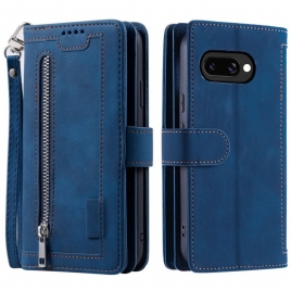 Lærdeksel Folio Deksel Google Pixel 10a Mobildeksel Lommebok Med 9 Kortspor