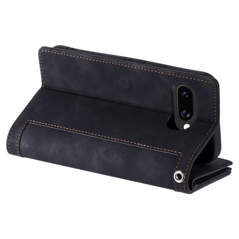 Lærdeksel Folio Deksel Google Pixel 10a Mobildeksel Lommebok Med 9 Kortspor