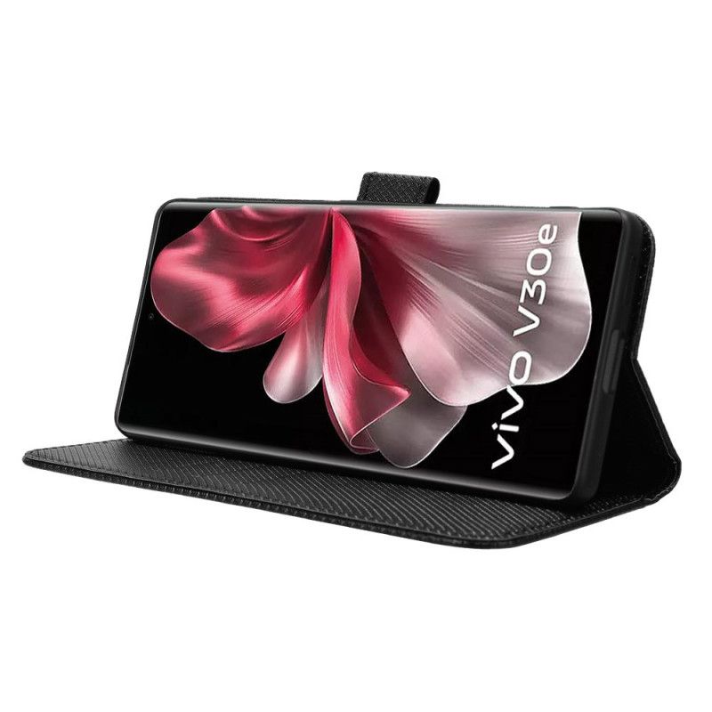 Lærdeksel Folio Deksel Vivo V40 Lite 5g Mobildeksel Diamanttekstur