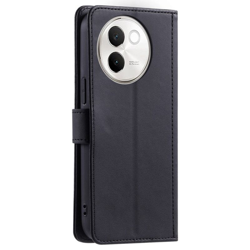 Lærdeksel Folio Deksel Vivo V40 Lite 5g Mobildeksel Vattert Med Stropp Og Skulderstropp