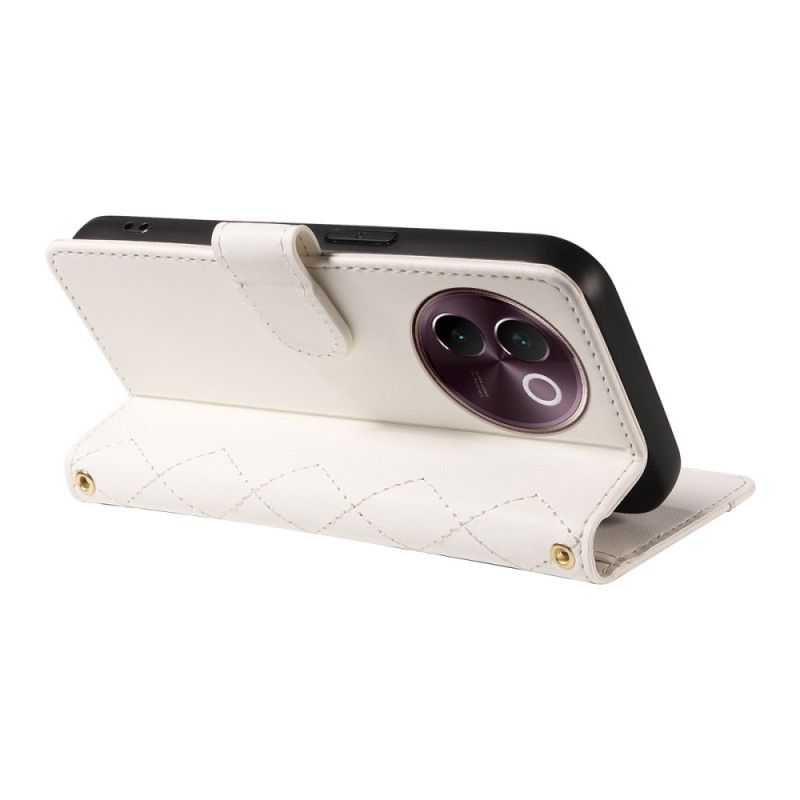 Lærdeksel Folio Deksel Vivo V40 Lite 5g Vattert Med Stropper