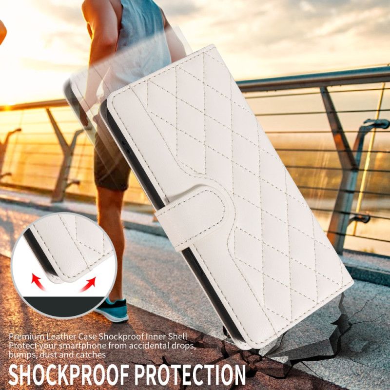 Lærdeksel Folio Deksel Vivo V40 Lite 5g Vattert Med Stropper