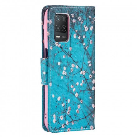Folio Deksel Til Realme 8 5G Blomstrende Gren
