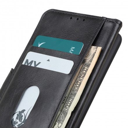Folio Deksel Til Realme 8 5G Reversibel Læreffekt Med Lås