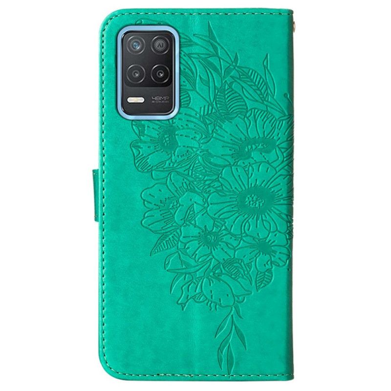 Folio Deksel Til Realme 8 5G Sommerfugldesign