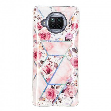 Deksel Til Xiaomi Mi 10T Lite / Redmi Note 9 Pro 5G Marmorerte Blomster