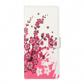 Folio Deksel Til Xiaomi Mi 10T Lite / Redmi Note 9 Pro 5G Tropiske Blomster