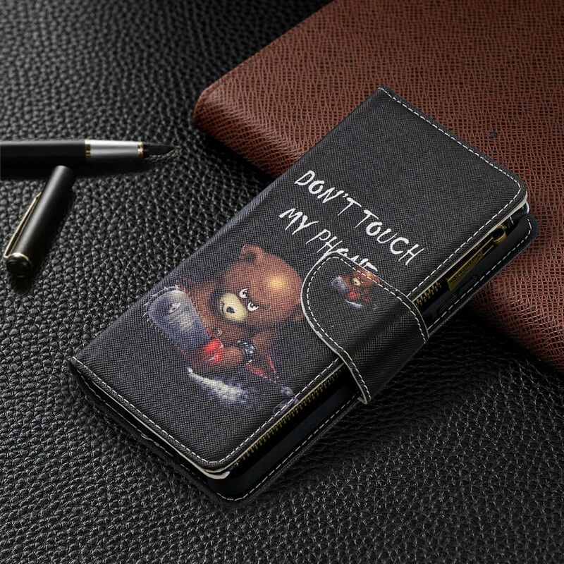 Lærdeksel Til Xiaomi Mi 10T Lite / Redmi Note 9 Pro 5G Bear Glidelåslomme
