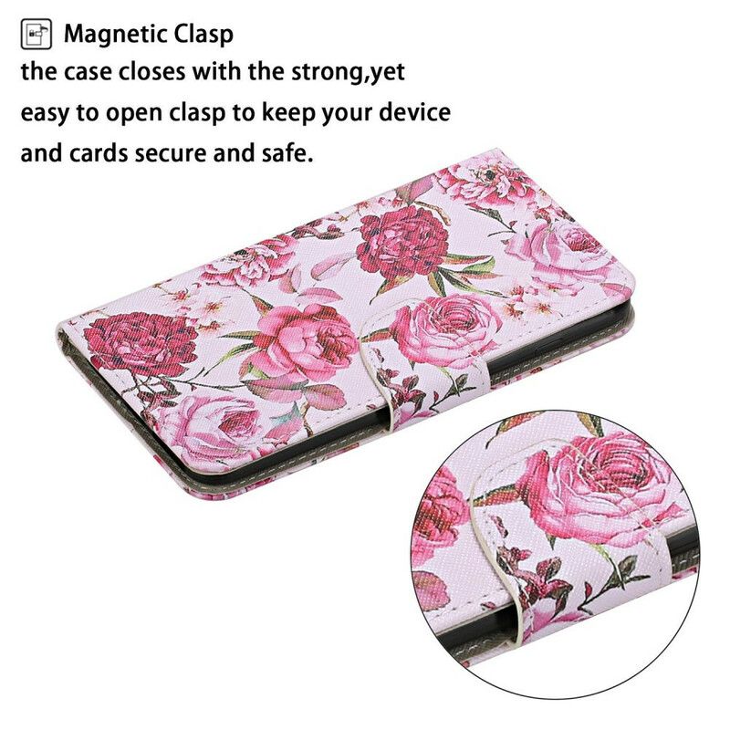 Folio Deksel Til Honor 9A Retro Liberty-blomster