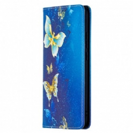Beskyttelse Deksel Til Xiaomi Redmi 9C Folio Deksel Fargerike Sommerfugler