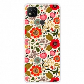 Deksel Til Xiaomi Redmi 9C Blomsterteppe
