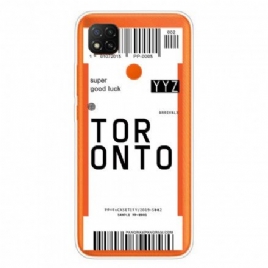 Deksel Til Xiaomi Redmi 9C Boardingkort Til Toronto