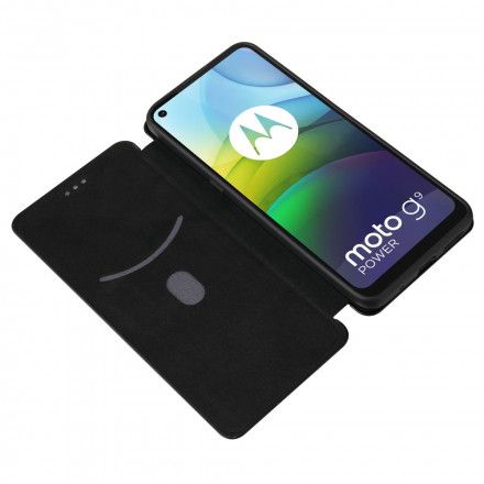 Beskyttelse Deksel Til Moto G9 Power Folio Deksel Silikonkarbon
