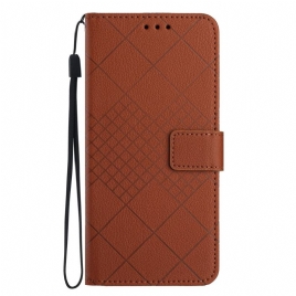 Folio Deksel Realme 12 Pro / 12 Pro Plus Stroppmønster