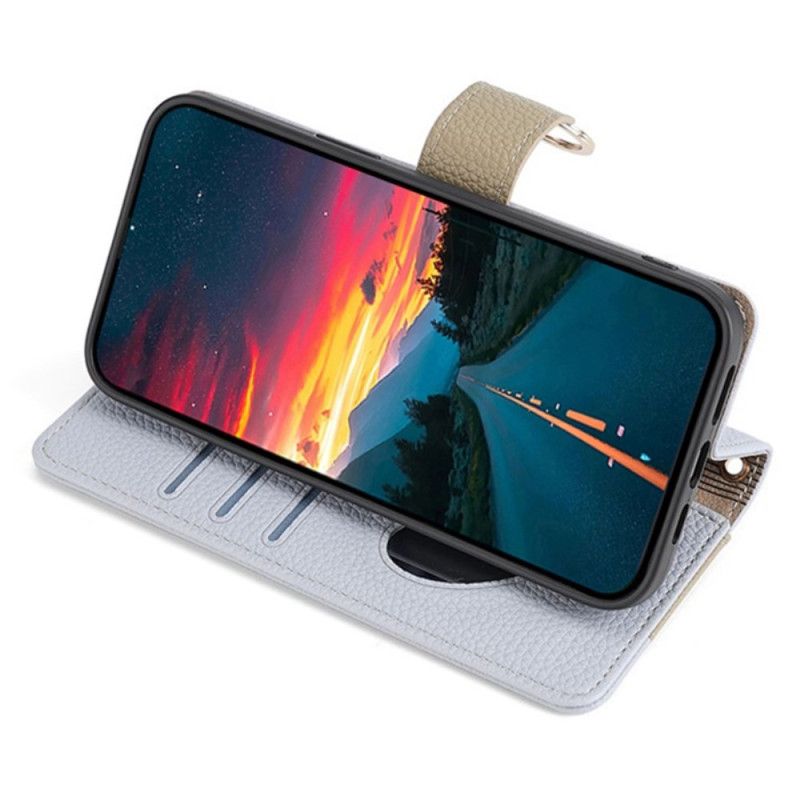 Lærdeksel Folio Deksel Realme 12 Pro / 12 Pro Plus Speil Og Kjede