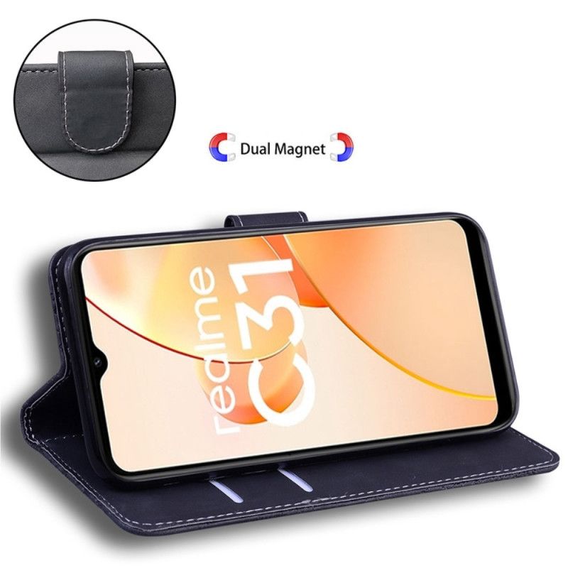 Lærdeksel Til Realme C31 Tigeransiktstrykk