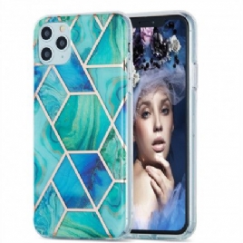 Deksel Til iPhone 11 Pro Max Silikonmarmorgeometri