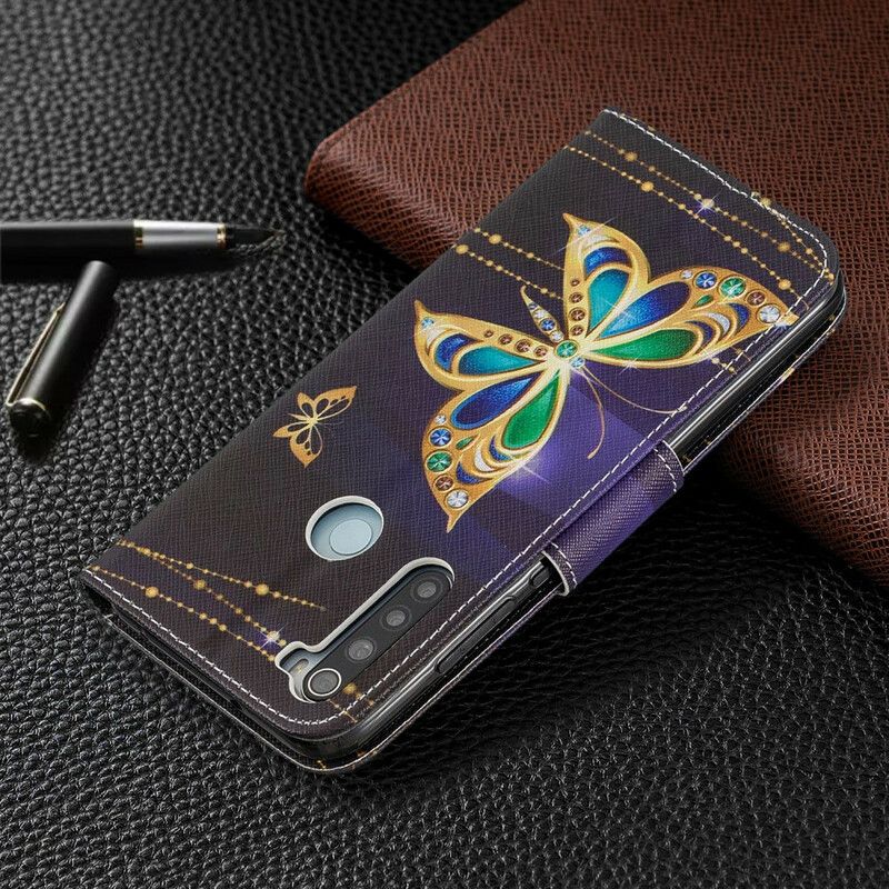 Folio Deksel Til Xiaomi Redmi Note 8 Magisk Sommerfugl