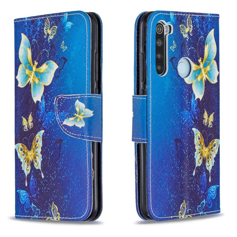 Folio Deksel Til Xiaomi Redmi Note 8 Utrolige Sommerfugler