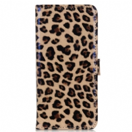 Folio Deksel Til Moto G73 5G Leopard